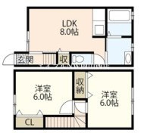 庭瀬ダイイチコーポの物件間取画像